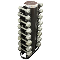 Troy (3-25 lb) Hex Dumbbell Set w/ Rack - Buy & Sell Fitness

